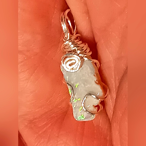 Australian Opal Pendant Lightning Ridge Sterling Silver Double Sided - Picture 9 of 14